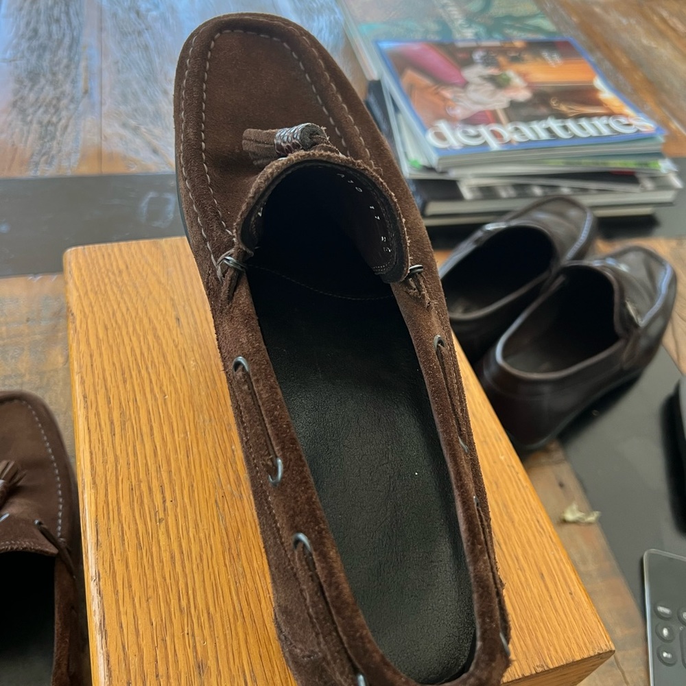 Ferragamo brown suede loafers